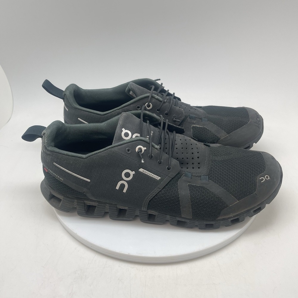 On Cloud 5 Sneakers Womens 10.5 19.99986 Black Waterproof Running Gym Shoes - Picture 1 of 13